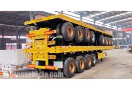 4 Axle Flatbed Trailer with Front Wall will be sent to Zimbabwe Bulawayo