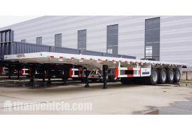 4 Axle 40 Foot Flat Bed Trailer will be sent to Dominica