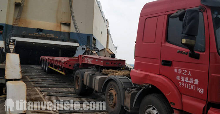 80T lowbed semi trailer