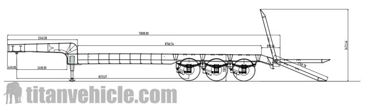 Drawing Of Drop Deck Trailer