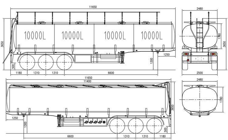 Drawing of Gas Tanker Manufacturer