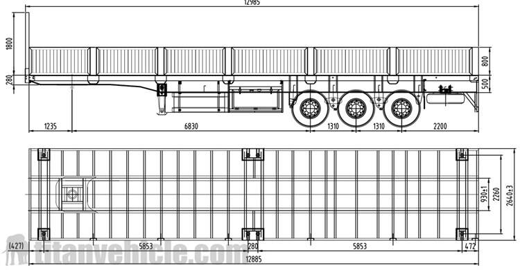 Drop Side Trailer For Sale Manufacturer