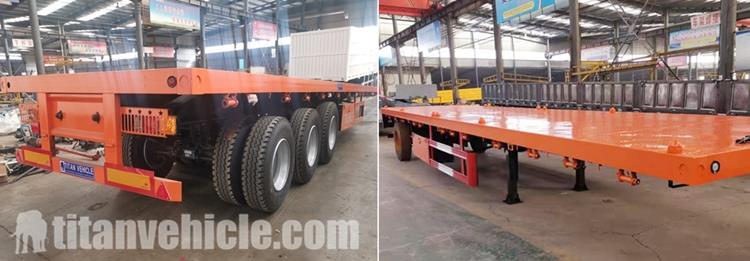 Factory Show of Tri Axle Flatbed Trailer