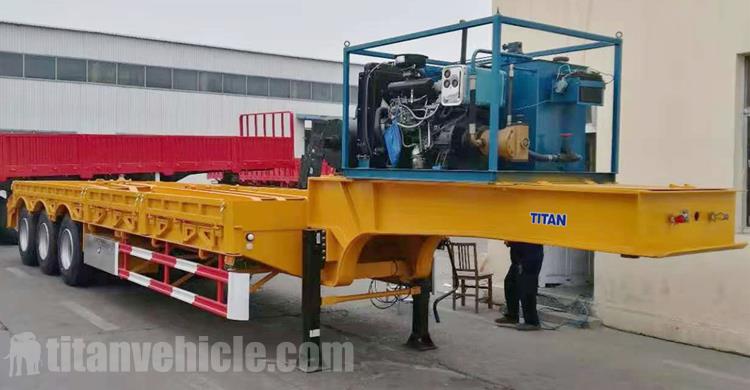 Hydraulic Winch Tri Axle Low Bed Trailer for Sale In Sierra Leone