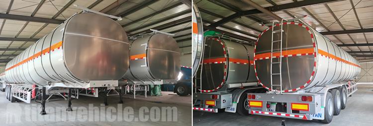 55000 Liters Stainless Steel Tanker Trailer for Sale In Saudi Arabia