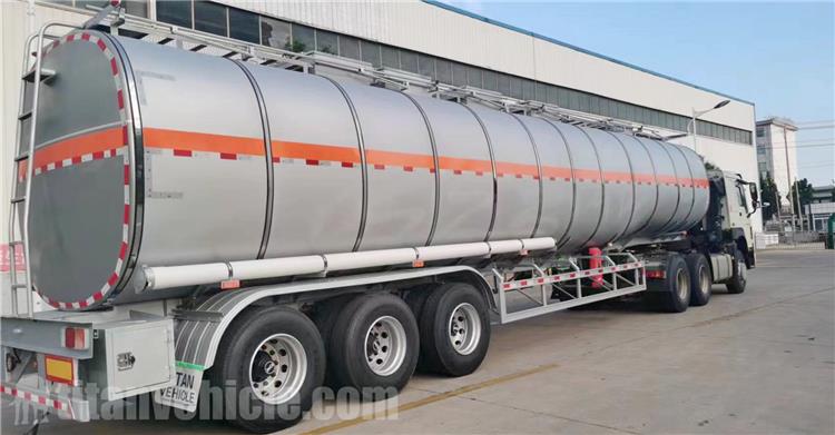 38000 Ltrs Stainless Steel Fuel Tanker Trailer for Sale In Angola