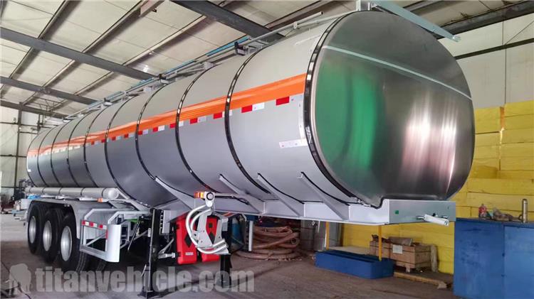 38000 Liters Stainless Steel Tanker Trailer for Sale In Ghana