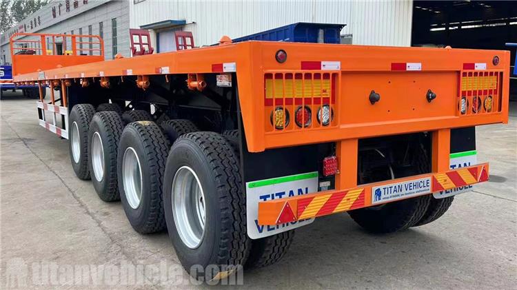 4 Axle Flatbed Trailer with Front Wall for Sale In Mali