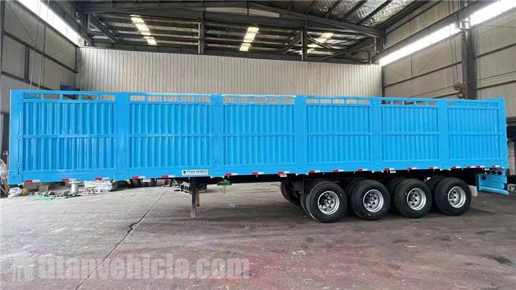 4 Axle 80 Ton Fence Cargo Trailer for Sale in Tanzania