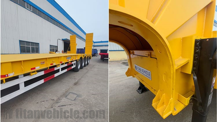 4 Axle 100 Tons Low Bed Semi Trailer for sale in Benin