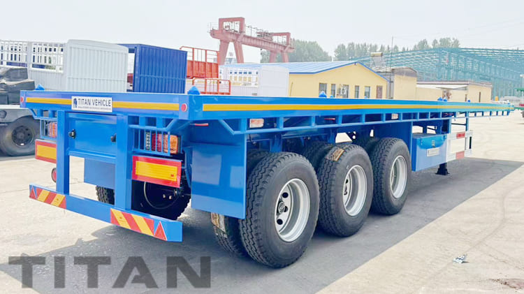 Flatbed Tri Axle Trailer for Sale in Tanzania 