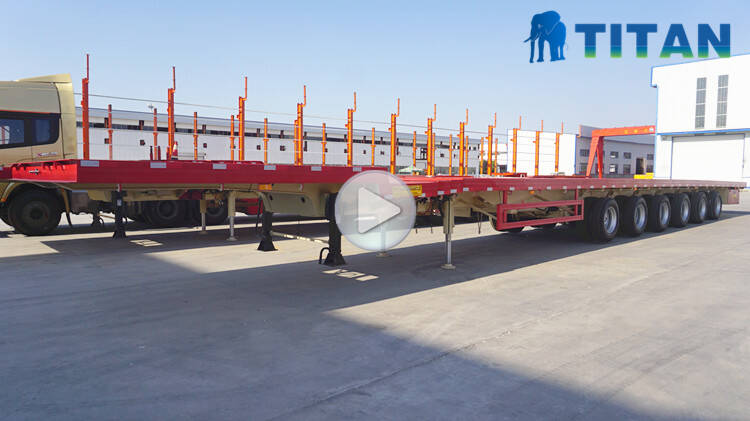 6 axle 62 meters telescopic trailer video display