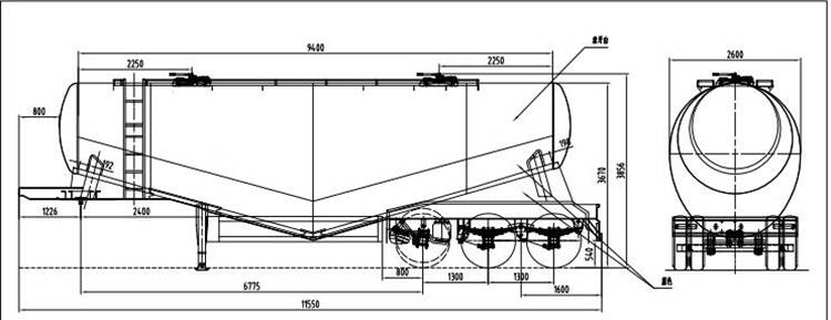 48 cbm cement silo trailer