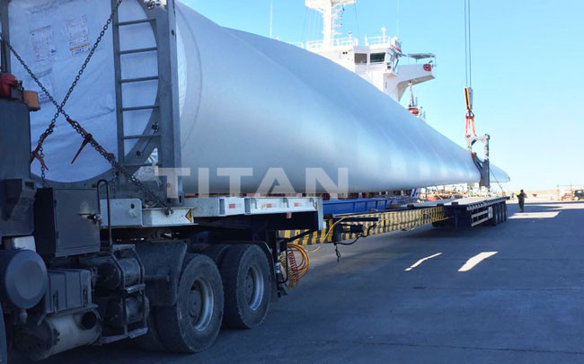 TITAN Wind Turbine Blade Trailer for Windmill Turbine Blade Transport